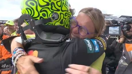 Lando Norris' mum's adorable message in emotional moment after British GP win