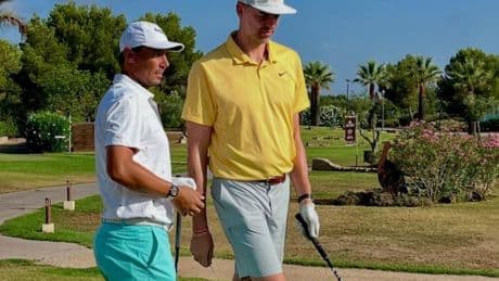 Rafa Nadal y Pau Gasol juegan el campeonato de Baleares de Profesionales de golf