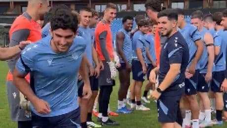 Guedes y Caleta-Car ya se entrenan como realistas en Zubieta