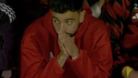 Bruno Fernandes' reaction says it all as Man Utd suffer Grimsby Carabao Cup humiliation