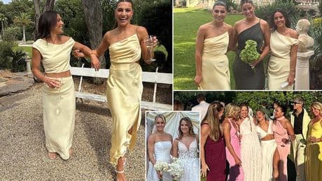 Inside Matildas stars' super glamorous weddings on either side of the world - as their teammates are split over which ceremony to attend