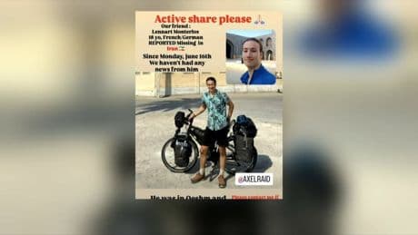 Un jeune Français de 18 ans porté disparu en Iran