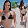 Holly Ramsay shows off her amazing figure in a tiny bikini as she soaks up the sun at Miami beach after missing the Grand Prix due to food poisoning