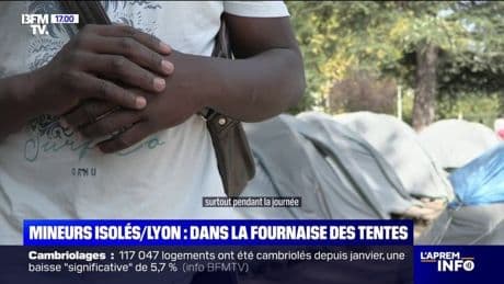 Canicule: des mineurs isolés vivent dans la fournaise des tentes à Lyon