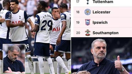 Revealed: The record stat that damns Tottenham's Premier League season - as Ange Postecoglou insists his side's campaign was 'outstanding' because of Europa League win
