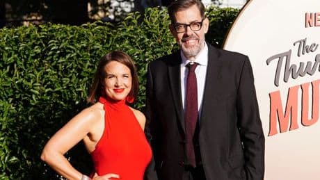 Richard Osman's famous wife turns heads at Thursday Murder Club premiere