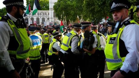 890 people arrested at Palestine Action protest yesterday - including 17 on suspicion of assaulting police officers