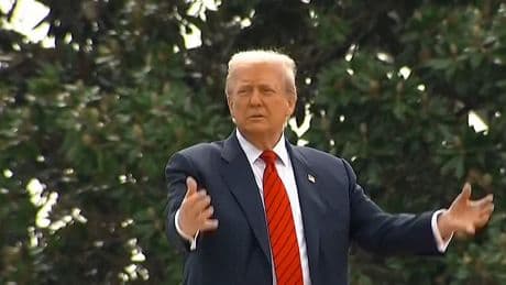 Trump shouts about ‘nuclear missiles’ to press from White House roof