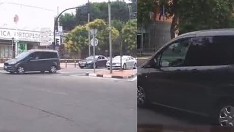 Graba la peligrosa maniobra de un coche en una rotonda de Alcobendas pero le acaban lloviendo las críticas: “Hay que predicar con el ejemplo”