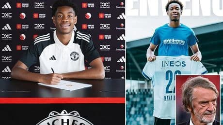 Man United confirm signing of France youth international forward - before announcing immediate loan to Ineos-owned club