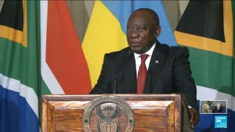 South Africa's Ramaphosa backs Ukraine truce at Zelensky meeting