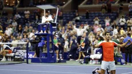 Así fue el único enfrentamiento entre Alcaraz y Sinner en el US Open