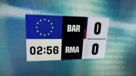 ¿Por qué sale la bandera de Europa en el marcador del clásico Barça - Madrid?
