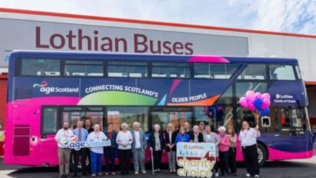 West Lothian bus company’s charity partner will have pride of place on specially designed double decker