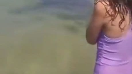 Terrifying footage shows shark swimming around KIDS before deadly attack in Israel as victim screamed ‘it’s biting me’