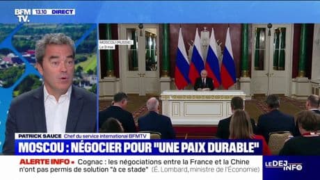 Guerre en Ukraine: l'"objectif" des discussions avec l'Ukraine est d'"instaurer une paix durable", assure le Kremlin