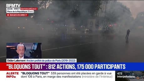 10 septembre: "Ça ne me rappelle pas la crise des gilets jaunes", déclare Didier Lallement, préfet de police de Paris de 2019 à 2022