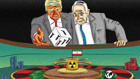 Cartooning for Peace: Israel and US play a dangerous game of ‘nuclear roulette’ with Iran war
