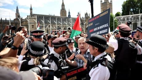 Palestine Action supporters arrested during protest against terror ban