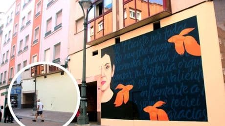 Mercedes DeBellard, autora del mural de Nevenka eliminado: «Ojalá pudiéramos volver a pintarlo»