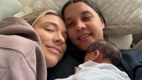 Chelsea star Sam Kerr and footballer partner Kristie Mewis welcome first child as they reveal adorable name