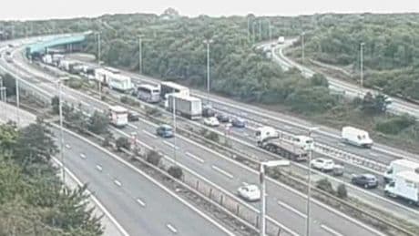 M11 traffic blocked in both directions after two crashes near Stansted
