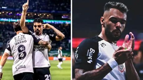 Mükemmel fotoğraf: Gol sevincini rakip taraftarın attığı cisimle yaptı!