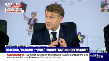 Emmanuel Macron lors d'un sommet européen élargi à Tirana: "Nous avons des menaces qui sapent nos démocraties"