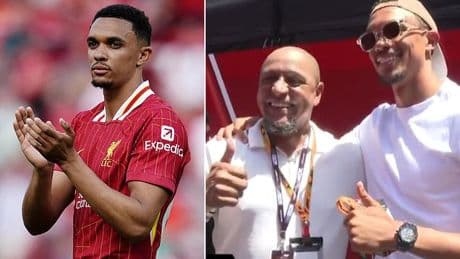 Roberto Carlos welcomes Trent Alexander-Arnold to Real Madrid with hilarious advice as new signing makes first public appearance at Spanish Grand Prix after £10m Liverpool exit