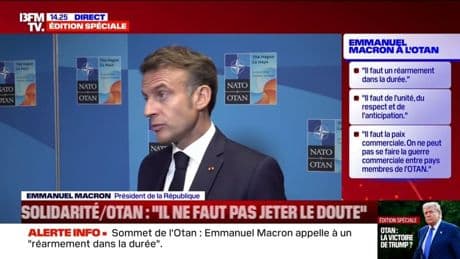 Emmanuel Macron: "Notre Europe doit se renforcer, pour moins dépendre des autres"