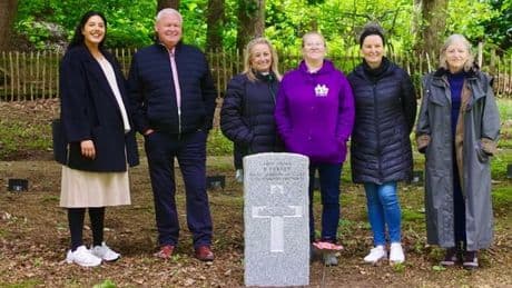 Commonwealth Stone erected in Hartwood Cemetery to remember World War One soldier