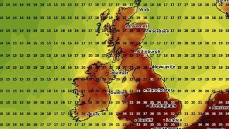 Four areas set to be hit by sweltering 37C heatwave heading for UK - check yours