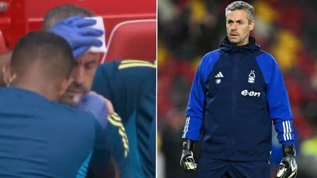 Nottingham Forest assistant received SIX stitches after hitting head on the dugout celebrating against Brentford