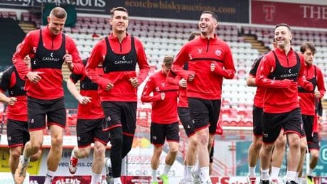Hamilton Accies pictured working up a sweat in training - as club sweats over SFA appeal verdict