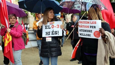 Las guarderías públicas de Cataluña exigen bajar ratios y contar con más personal: &quot;No se aguanta&quot;