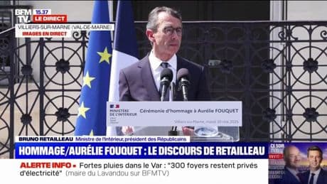 Hommage à Aurélie Fourquet: Bruno Retailleau dénonce "une société ensauvagée parce que décivilisée"