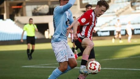 El Bilbao Athletic deja escapar la victoria en cinco minutos fatales