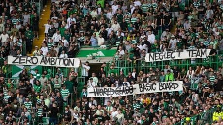 Celtic ultras in scathing banner blast as board accused of 'rinsing fans and neglecting team'