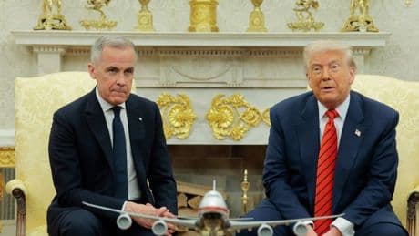 Donald Trump's three-word threat to Canada as Mark Carney says country 'not for sale'