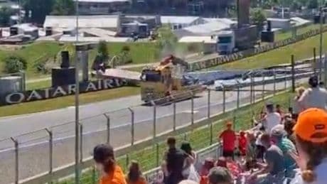 Austrian GP chaos as recovery truck crashes on racetrack in embarrassing moment