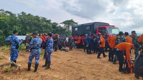 Rescuers search for helicopter that went missing in Indonesia's Borneo