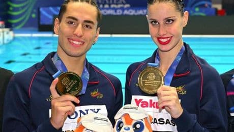 Dennis González e Iris Tió logran el oro en el dúo mixto libre