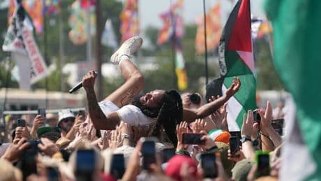 BBC faces backlash after Glastonbury artist leads chants of 'death to IDF' during live broadcast