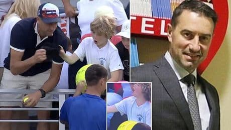 Internet sleuths reveal millionaire CEO is 'jerk' tennis fan who snatched US Open star's hat away from child