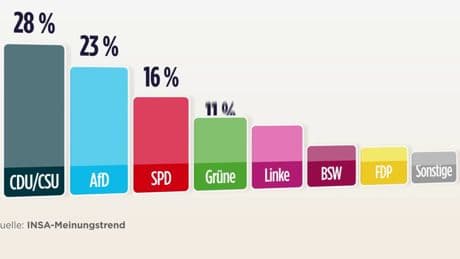 Sonntagsfrage - Diese Partei erleidet Einbußen