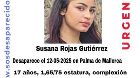 Buscan a Susana, una joven de 17 años desaparecida en Palma de Mallorca
