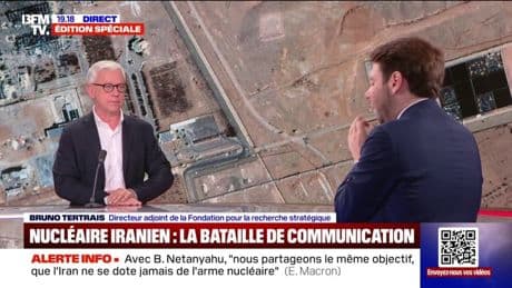 Nucléaire iranien: "Je pense que tout le monde ment car les faits ne sont pas totalement connus", estime Bruno Tertrais (Fondation pour la recherche stratégique)