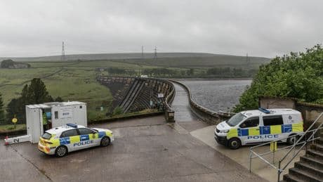 Major search for girl who fell into reservoir while 'taking photos with dad'