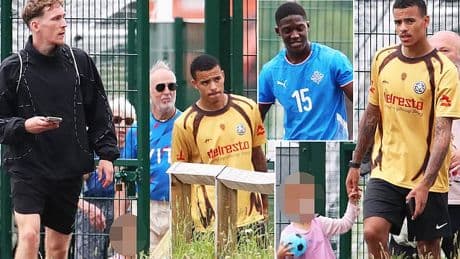Mason Greenwood meets up with former Man United team-mates Kobbie Mainoo and James Garner as Marseille star steps up preparations for new season