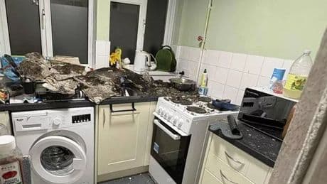 'I heard a huge crash at 4.30am when my mouldy ceiling collapsed'